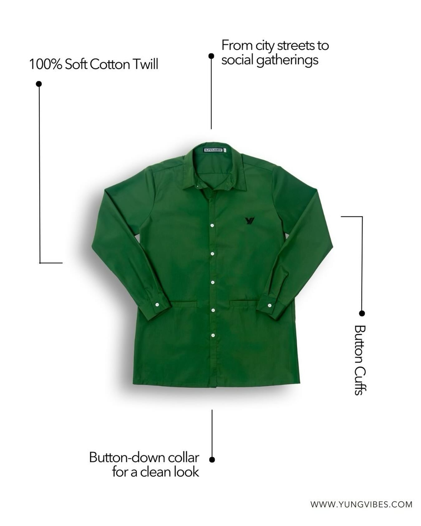 The Minimal Cotton Twill Shirt in Forest Green isn’t just another button-up. It’s the cornerstone of a wardrobe built with intention. We took the classic silhouette and re-engineered it for the man who demands both structure and soul.

This is your uniform for the “in-between” moments—elevated enough for the office, effortless enough for the weekend. When the fit is locked in, the mindset follows.

🔗 Shop the Forest Green Twill at the link in our bio. 
📩 Join our mailing list today for 10% OFF your first order.