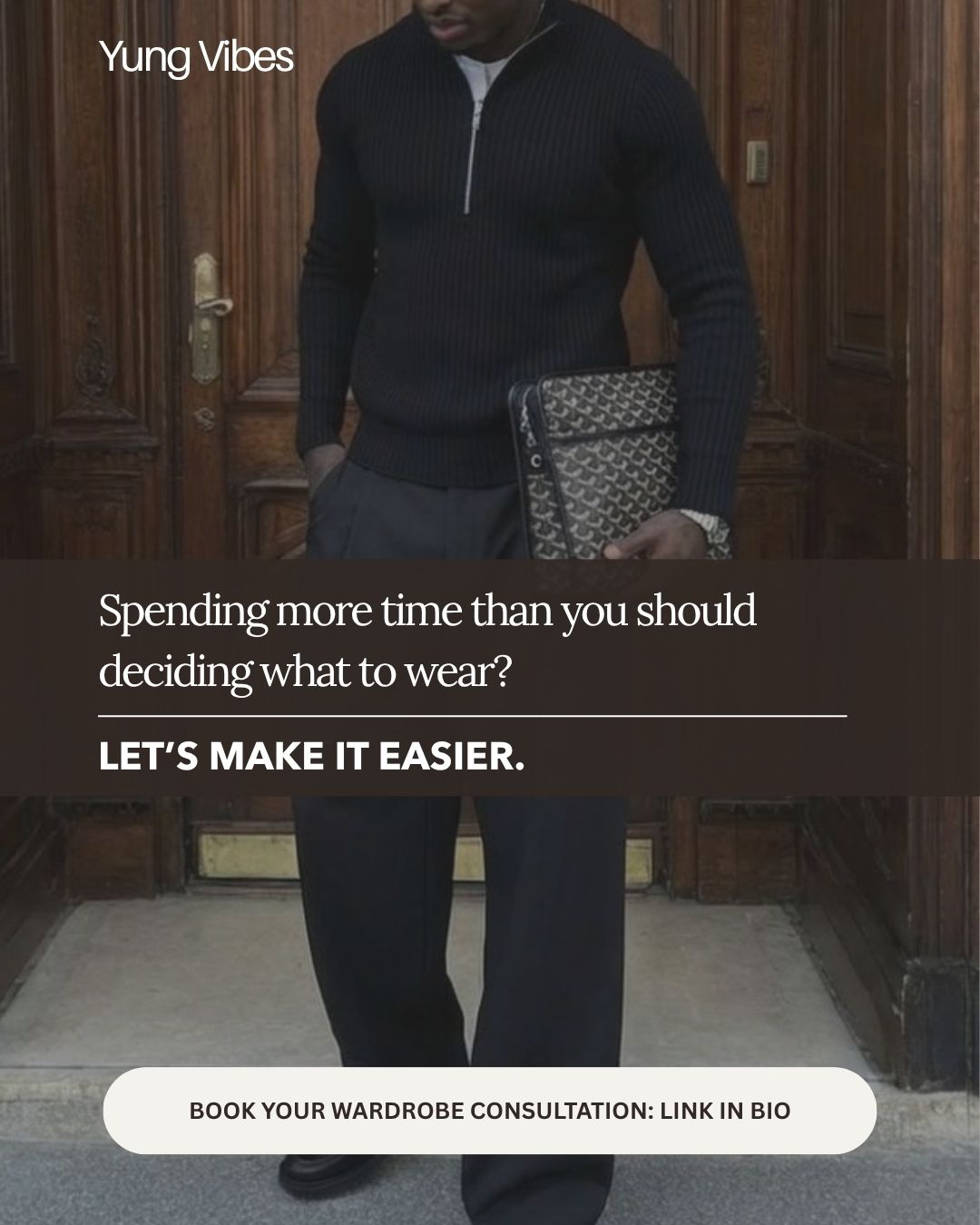 Got a closet full of clothes, but still find yourself wearing the exact same 2–3 outfits every single week?
You don't have a clothing shortage—you have an integration problem. Buying more clothes only adds noise. True style efficiency starts with building clarity around what you already own.
Our 1:1 Wardrobe Consultation helps you:
Use what you have: Unlock hidden combinations from your current rotation.
Streamline your morning: Eliminate option overload and decision fatigue.
Identify the gaps: Pinpoint the exact missing anchor pieces needed to complete your lineup.
Show up as the man you’re becoming.
👉 Hit the link in our bio to book your Discovery Call today.